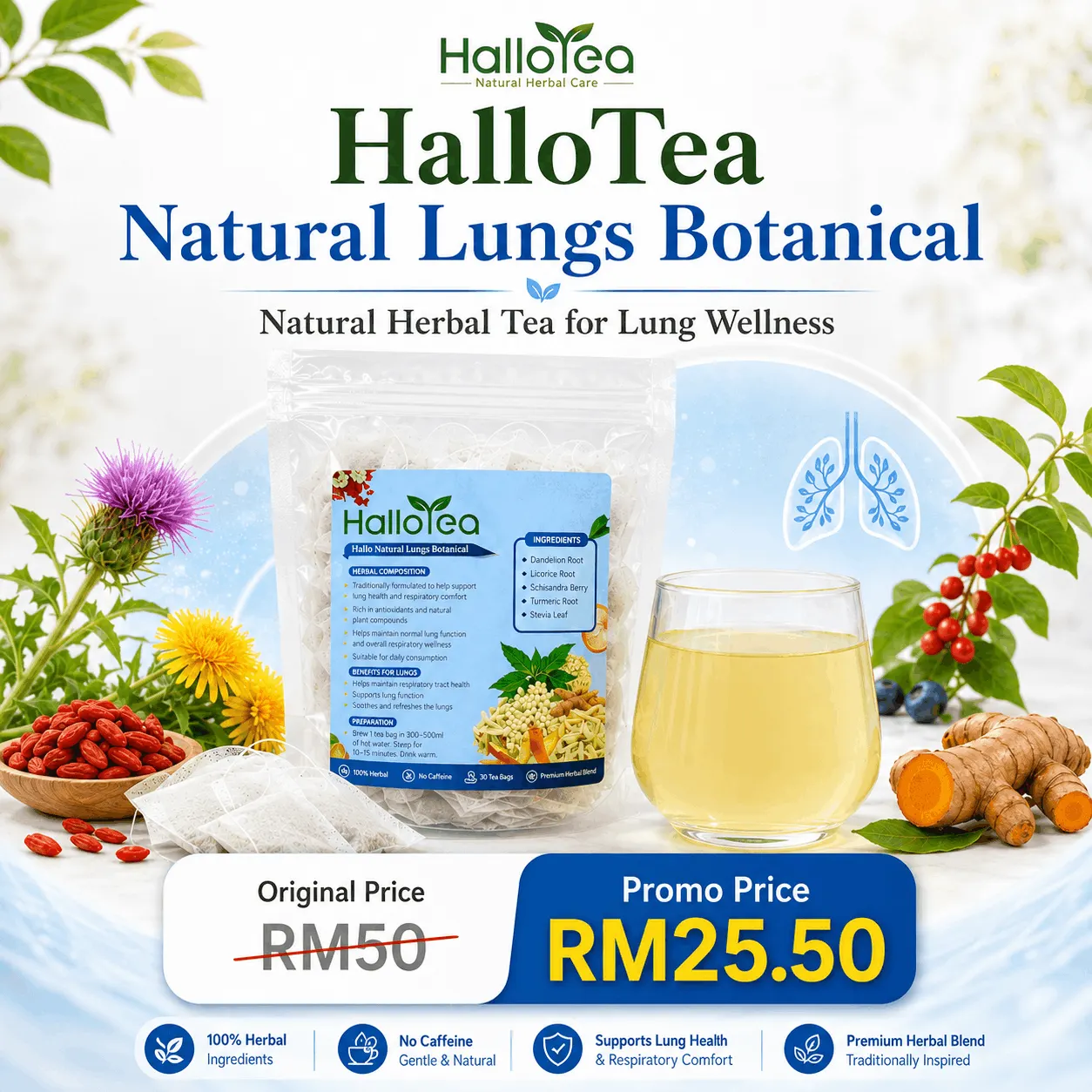 Hallo Natural Lungs Botanical angle 3